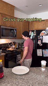 Circus guy cooks breakfast | Angel & Tony