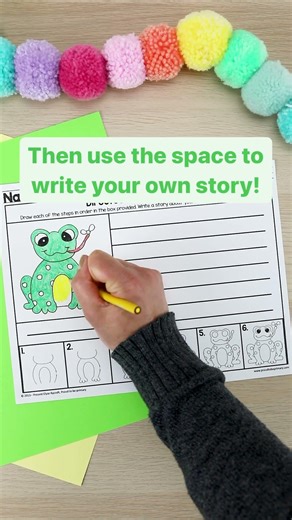 FREE Frog Directed Drawing