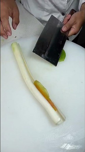 With the skill of a master, simple vegetables become stunning art.