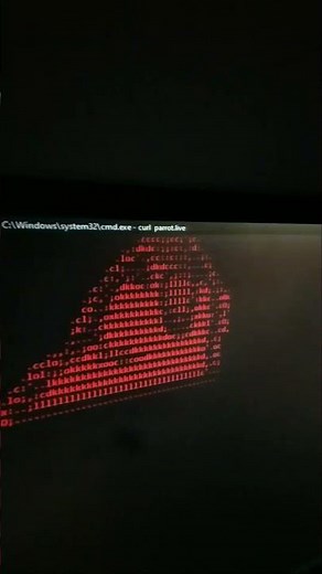 Animate Parrot using Command Prompt cmd animation #subscribe #animation #subway #sybotv