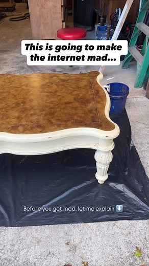 Did I paint a faux wood grain over solid wood?? Yes and here’s why: The simple answer is that’s what my client wanted. Detailed answer - after removing multiple layers of paint a harlequin pattern inlay was uncovered in the middle of the coffee table. And while some may like that, my client didn’t and couldn’t envision it in her space. So we pivoted and changed our plan and chose to do a faux wood grain that would fit her vision and style for her new home. My client’s happiness is my first prior