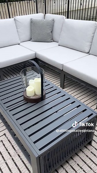 Are you looking for the perfect outdoor sectional??? I got you! Transform your outdoor space with this chic 7-piece modern sectional from @Homary ! 🌞 Made of durable aluminum with zippered cushions for easy cleaning, it comfortably seats six. Perfect for summer hangouts and cozy fall evenings! Shop the link on my bio use code 149HM #OutdoorLiving #moderndecor #SummerVibes #homarycom #homaryreview #patio #patiodecor #beforeandafter