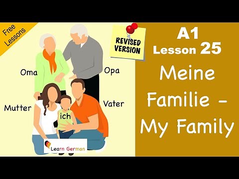 A1 - Lesson 25 | the family in German | die Familie | Meine Familie | Learn German