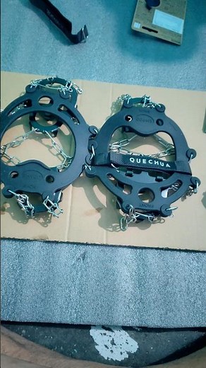 QUECHUA Size Adjustable Crampons for Adults Black-SH900|TECH_978|#decathlon #unboxing #climbing🧗‍♂️