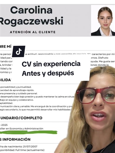 CV sin experiencia: Antes y Después para tu primer CV