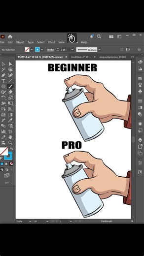Beginner vs Pro Adobe illustrator Tutorial #illustratortips #illustratorhacks #illustratorshorts