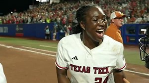 NiJaree Canady celebrates with Texas Tech teammates after Game 2 win
