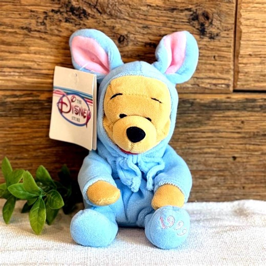 Vintage Disney Store 1999 Easter Bunny Pooh 8" Mini Bean Bag Plush, NWT, Winnie the Pooh Collectable, 90s Memorabilia, Nostalgic Toy, Easter - Etsy