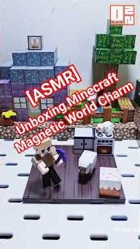 Unboxing Minecraft Magnetic Charm Blocks #magneticblocks #minecraft #asmr #craft #mainan #toys