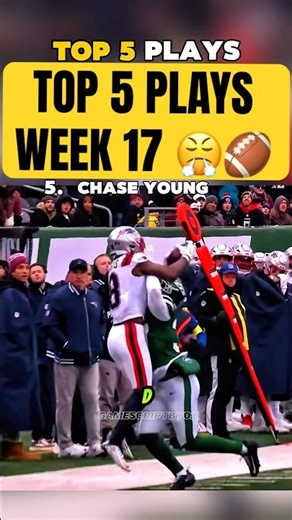 TOP 5 PLAYS NFL WEEK 17 😤🏈