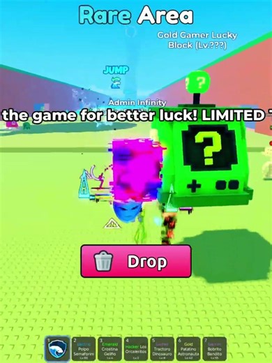ADMIN INFINITY vs GAMER LUCKY BLOCK ⚡#robloxshorts #nobatidao #brainrot #escapetsunamiforbrainrots