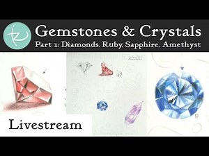 Live! Gems Part 1: Adult Coloring Gemstones and Crystals with Crayola Colored Pencils!