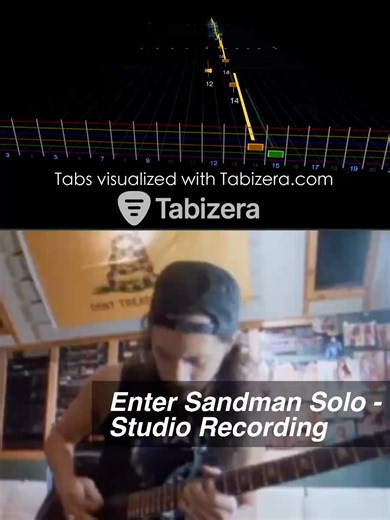 Kirk Hammett Recording His Legendary Solo! Tabizera (Metallica - Enter Sandman) #guitartabs