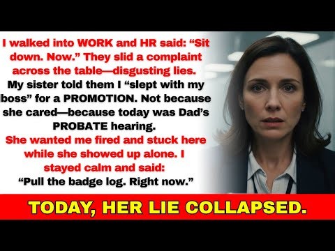 My Sister Told HR I Slept With My Boss for a Promotion—So I’d Miss Dad’s Probate Hearing… Today…