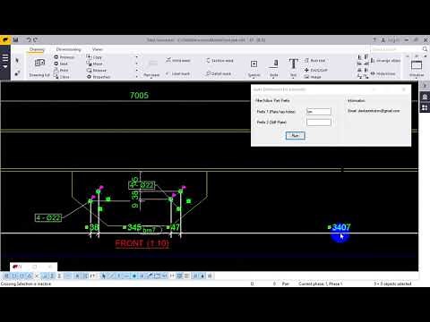 [Tekla Structures] Auto Dimension for Assembly Drawing