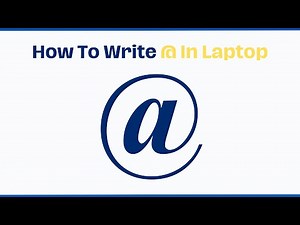 how to write @ in laptop