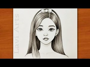 Beautiful Girl Pencil Drawing | Easy Step by Step Shading for Beginners | Lavi Arts 2