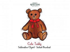 Plush Teddy Bear PNG – Whimsical Animal Sublimation & DTF Design | Instant Digital Download - Etsy