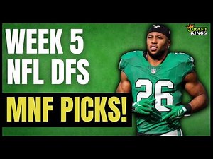 DraftKings NFL DFS Week 6 | Thursday Night Football | CORE PLAYS!