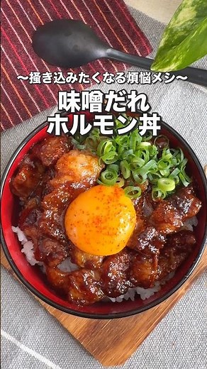 もうご飯が止まらない。味噌ダレホルモン丼