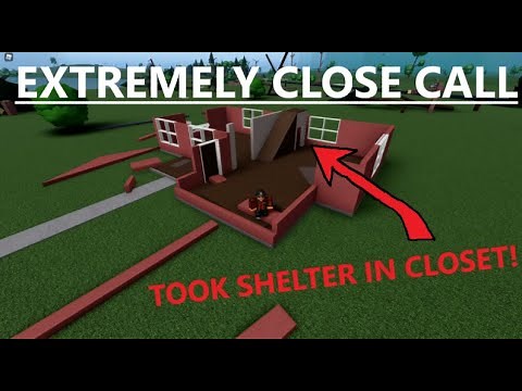 Taking shelter IN A HOUSE! (close call) | Roblox Twisted