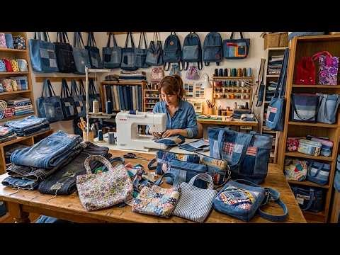 Recycling denim and scraps creates beautiful and useful items