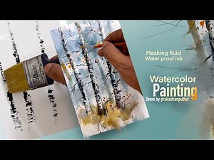 Watercolour secrets for beginners | how to use masking fluid and water proof ink