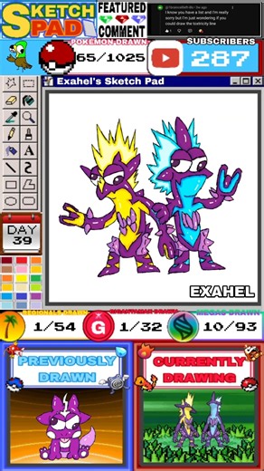 Drawing Toxtricity 🎸 | Drawing All Pokemon Day 39 #howtodraw #shorts #pokemon #speedpaint