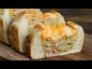 How to cook homemade bread | The Best Ham And Cheese Bread Loaf