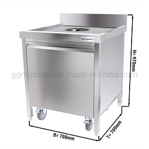 [Hot Item] Commercial Stainless Steel Kitchen Recycling Waste Bin Garbage Box
