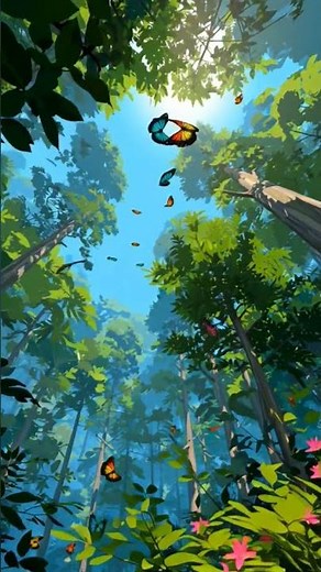 “Magical 3D Nature Animation | Flying Butterflies & Peaceful Forest Ambience Relaxing Nature Video”