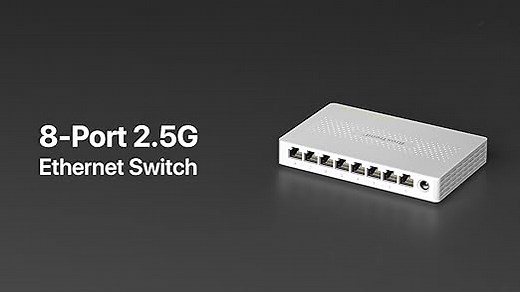 BrosTrend 8x 2.5-Gigabit Ports Ethernet Netzwerk Switch, 2.5 Gbit/s Unmanaged LAN Switch 8 Port für Home oder SOHO-Netzwerke (Lüfterlos Desktop/Wandmontage Plug-and-Play, Lifetime-Schutz) LAN Splitter