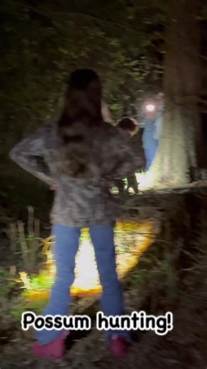 Brandi Leigh Eubanks on Instagram: "More possum hunting shenanigans!!! It’s tough work finding a fast possum around here!!! FYI we let them go!! No animals were harmed it the making of the video.. I can’t say the same for the humans!!"