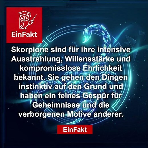 Sternzeichen Skorpion: Intensität, Fokus & Intuition! ♏✨ | Charakter-Check | EinFakt
