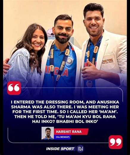 Harshit opened up about his bond with Virat and also recalled his first meeting with Anushka Sharma