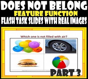 What Does Not Belong–Feature Function-Task Slides- Real Images Pt3. POWERPOINT