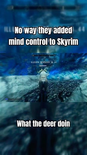 Hunting in Skyrim with Mind Control mod (and Gravity) #shorts #skyrim #elderscrolls #gaming