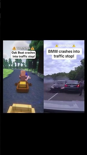 Minecraft Car Crash Comparison