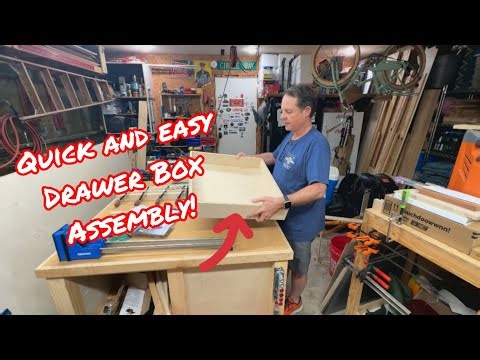 Simple drawer box assembly
