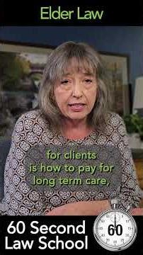What Is Elder Law? 60 Second Law School - Estate Planning Attorney Explains