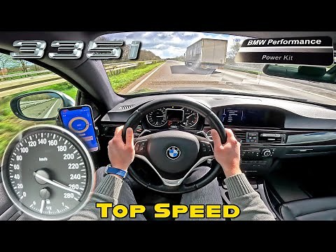 BMW 335i E92 N55 - TOP SPEED on AUTOBAHN [NO SPEED LIMIT]