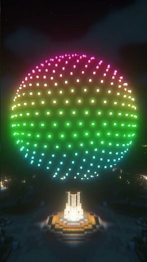 The future of Epcot in Minecraft has never been brighter 💡💡 #disney #shorts #epcot #minecraft #night