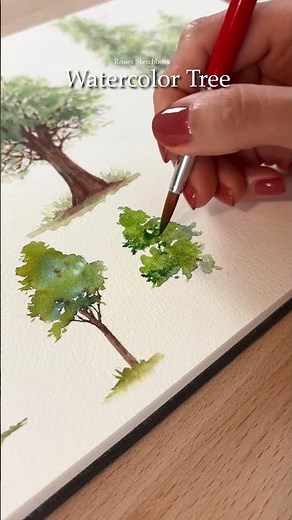 Watercolor Tree Painting #watercolorpainting #watercolor #artshorts