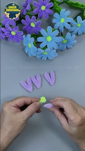 💐 DIY 8-Petal Daisy with Chenille Wire 🌸 | Step-by-Step Tutorial, Looks So Real! 🌼💚 #diy #flowers