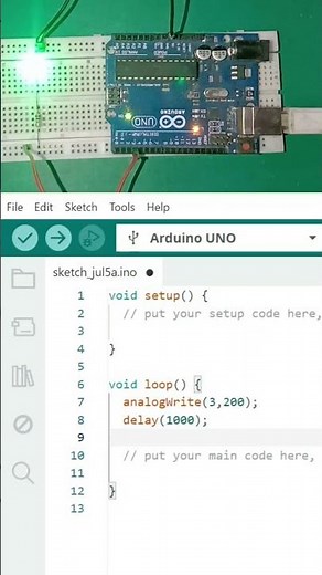 Arduino analogWrite() Tutorial | Control LED Brightness with PWM | Arduino Uno