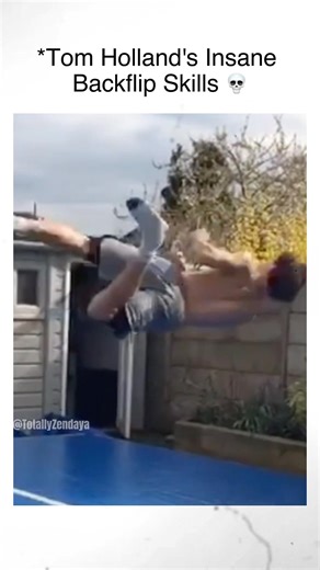 Tom Holland’s Insane Backflip Skills 💀🤸‍♂️ #TomHolland #Zendaya #Tomdaya