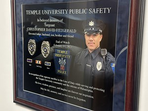 Temple University Honors Sergeant Christopher Fitzgerald 1-year After His Death