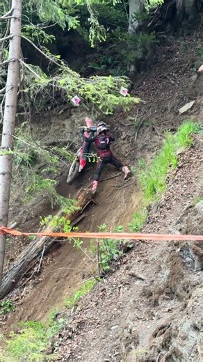 Coming up to one of the most brutal, vertical sections at Erzberg… Eddie Karlsson piloting