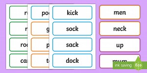 Words Using Sets 1 to 4 GPC Word Cards