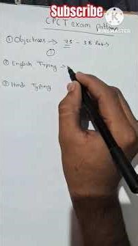 cpct exam pattern and numbering #competitiveexams